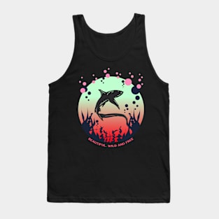 Shark - Beautiful Wild and Free Tank Top